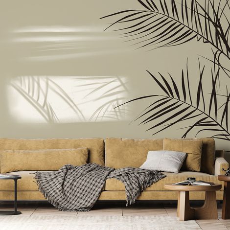 Papier peint panoramique Shadow, Jaune 170 x 250cm (1/5)