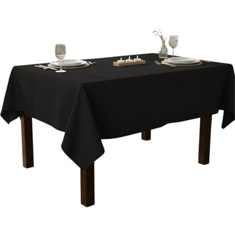 Nappe en polyester Essentiel 150 x 300 cm noir (1/3)