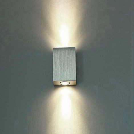 Applique murale en aluminium blanc chaud pour intérieur/extérieur, jardin, couloir (1/5)