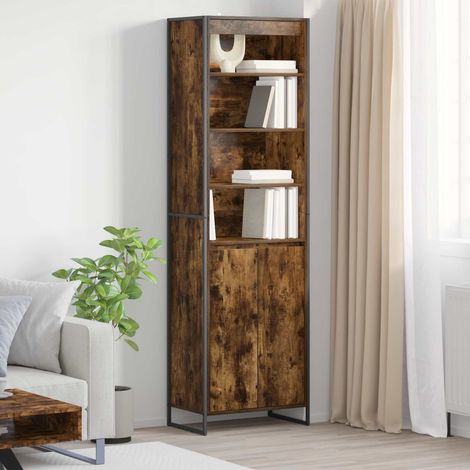 vidaXL  Tall Cabinets  Smoke Oak 60 x 36 x 200 cm Engineered Wood