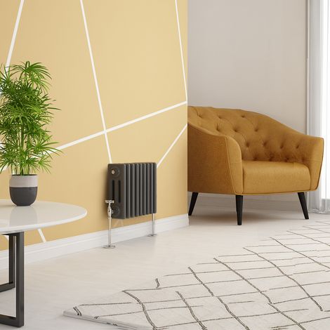 WarmeHaus Traditional Radiator Anthracite Triple Panel 300x427mm