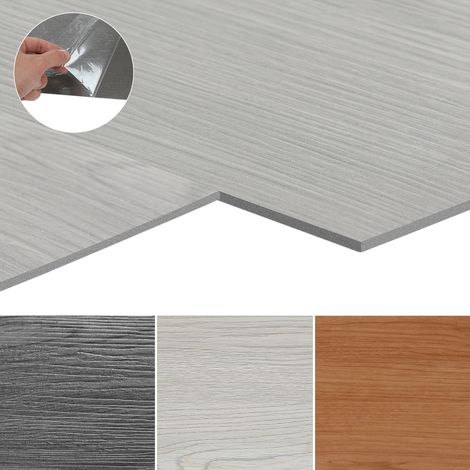 Wolketon Suelo de PVC de diseño, Tiras de vinilo autoadhesivas, Deluxe Suelo de vinilo, 91,5 cm x 15,2 cm x 2 mm, 36 piezas 5 m² Roble blanco