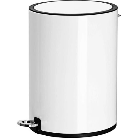 Papelera de interior con pedal 3 litros con tapa de abs y cubo de plástico acero para baño oficina y dormitorio 120000918 (1/5)