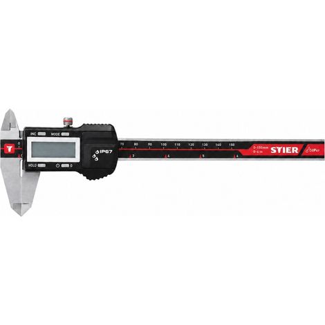 STIER Digitaler Messschieber IP67 0–150mm 0,01mm (1/5)