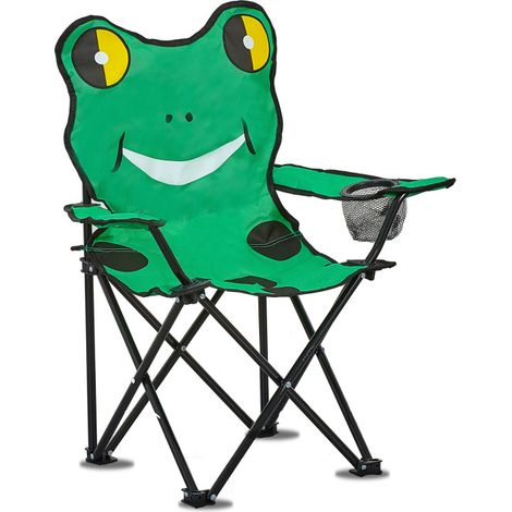 Linder Exclusiv Campingstuhl für Kinder Klappstuhl Gartenstuhl Kind Klappsessel Kinderklappstuhl Grün