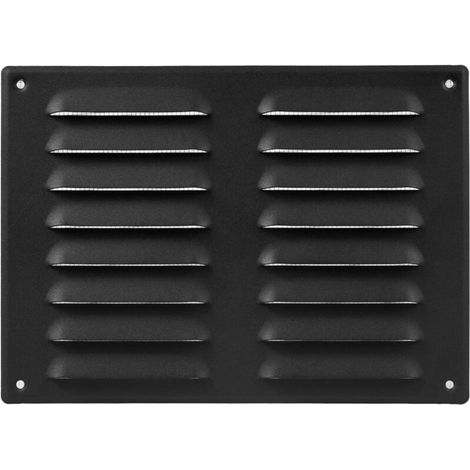 Anthracite ventilation grille 150 x 300 mm (external dimensions) - Steel return air grille - For ceiling and side wall - With protective screen (1/5)