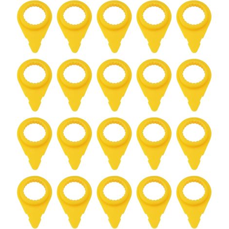 Lot de 20 écrous de roue jaunes de 19 mm pour camions, voitures, caravanes, remorques (1/5)