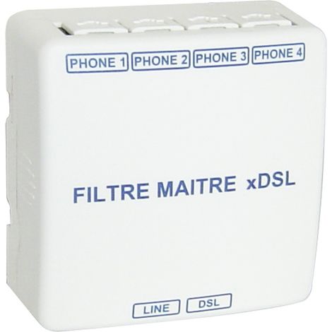 Filtre maître xDSL comprenant 4 sorties RJ45 MICHAUD Q209 (1/3)