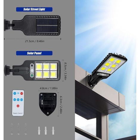Lampe Solaire Exterieur, 2 Pack Lumiere Solaire Exterieur avec Détecteur de Mouvement, Eclairage Solaire Extérieur Étanche avec Télécommande, Haut Lumens Lampe Solaire pour Jardin Garage Porche Cour (1/4)