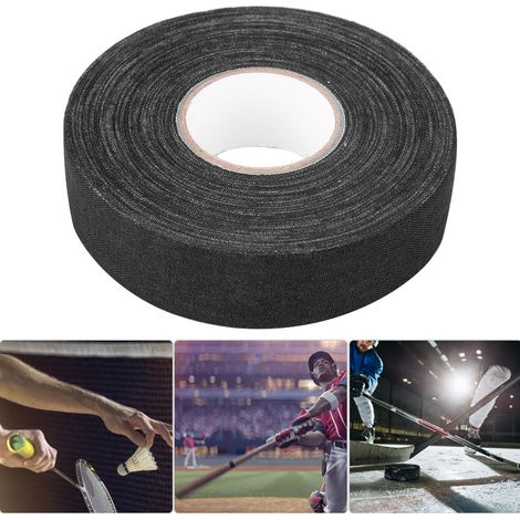 Ruban de protection pour crosse de hockey, manchons adhésifs pour sports de raquette, bandes de sécurité pour badminton, durable et noir