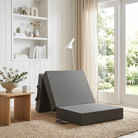 vidaXL Sofá Cama Plegable 75 x 63 x 45 cm Gris Claro (1/5)