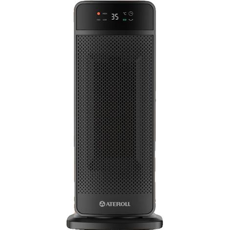 Calefactor cerámico, 2000 W de potencia, termostato regulable, color negro, enchufe europeo de 220 V-240 V. (1/2)
