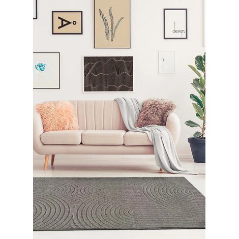 ATTICGO Tapis scandinave avec relief LINA 02 Gris 160x230 cm (1/4)