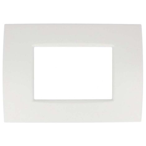 Placca Slim Sottile 503 3M Moduli Bianco Compatibile Con Bticino Living Light Air SD46003 (1/2)