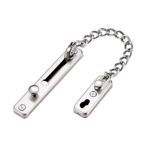 1 cadena de puerta antirrobo, cerradura de puerta antirrobo, cerradura de puerta de Edelstahl, cerradura de puerta corredera con 4 Schrauben (1/3)