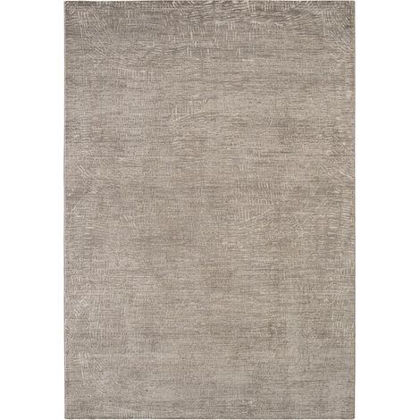 Tapis classique beige marbré en polyester pour salon élégant - Beige marbré clair et crème (1/5)
