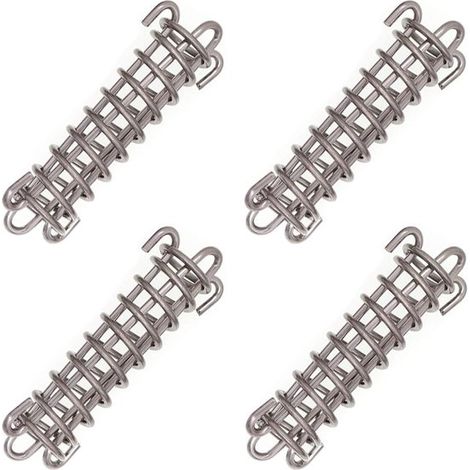 Tenditore a molla per vele parasole, fibbia a molla, molle di tensione in metallo per teloni e tende, accessori per il montaggio di verande da campeggio, set di 4 tenditori a molla. (1/5)