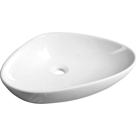Sapho Teruel - Vasque à poser 600x40 mm, sans trop-plein, blanc BH7007 (1/5)