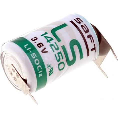 Pile lithium 3.6V 1.2Ah 1/2AA LS14250 3 Picots 2(+) 1(-) (LS142503PF)
