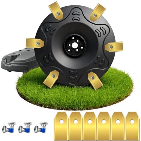 Accessoires de tondeuse robot - Disque de coupe renforcé fibre de verre - compatible avec Husqvarna Automower 305 - Disque de coupe avec 6 lames (1/5)