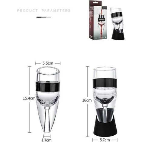 Aérateur de vin portable, décanteur rapide, décanteur de vin à triple structure, décanteur d'aération de qualité supérieure (1/4)