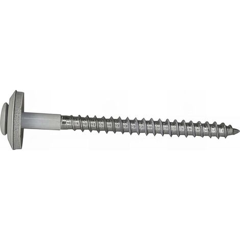 200 Vis à Bois de Ferblanterie VBJ + Joint EDPM D. 4,5 mm x TX20 - Inox A2 Blanc - Alsafix - Longueur 35 mm