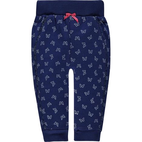 Pantaloni della tuta blu navy Kanz a farfalla per bambine (1/3)