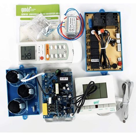 Placa Universal Inverter QD81B  13000-24000 BTU  Control DC/AC  Mando de Pared y Remoto  Kit Aire Acondicionado 220V