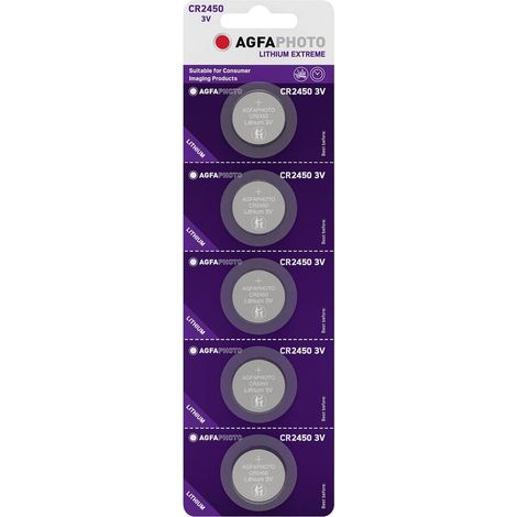 AgfaPhoto Batteria a bottone CR 2450 3 V 5 pz. Litio