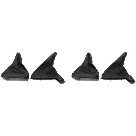 Set di 4 cuffie per leva del cambio e freno a mano in pelle PU nera per Astra G Zafira A 1998-2004