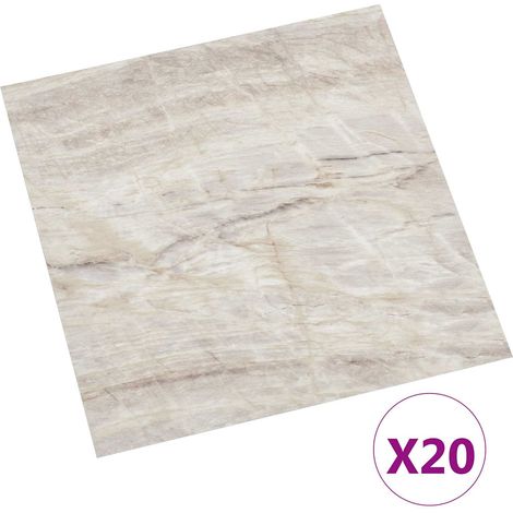 vidaXL Self-adhesive Flooring Planks 30.5 x 30.5 cm 20 pcs PVC Beige (1/4)