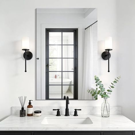 Rectangular Bathroom Mirror Wall Mirror Glass Mirror Bathroom Bedroom (1/5)