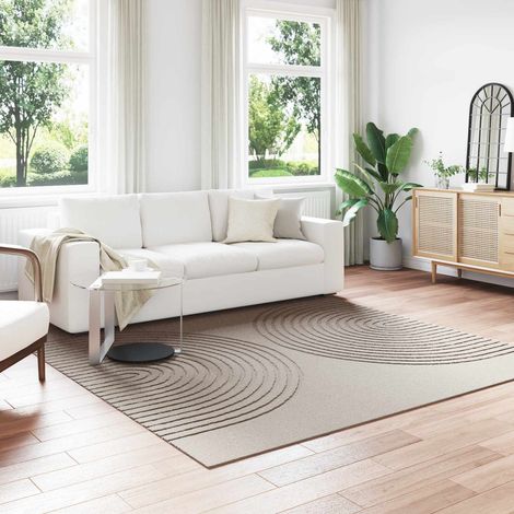 Alfombras de área Cuadrado GALATI Beige 240 x 240 cm Poliéster