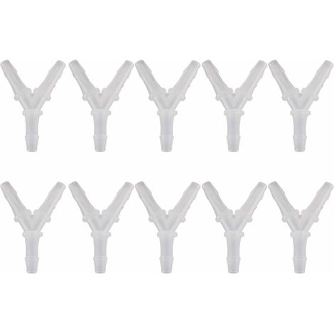 10 raccords de tuyau souples, connecteur en Y pour pompe à air d'aquarium, jonction à 3 voies (4,8 mm) (1/5)