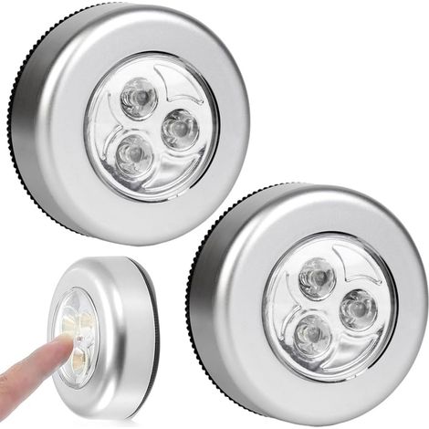 NHQZ 2 Pieces Wireless LED Lamp, Battery Lamp, LED Spot Light Sticker (1/5)
