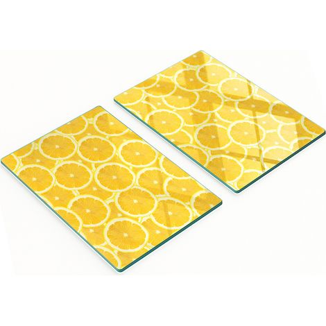 Eleganti e resistenti taglieri in vetro con stampa di fette di limone, 2x40x52 cm (1/5)