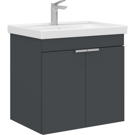 Waschtischunterschrank "Desna 60" – 60 x 45 x 58 cm – Anthrazit matt (1/4)