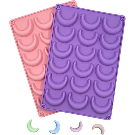 Vanillekipferl Set of 2 silicone cookie molds with moon design (1/4)
