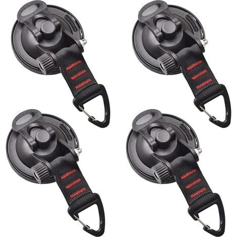 4 piezas de ventosa de anclaje multifuncional para coche, juego de ganchos con ventosa, accesorios para lona de camping, ventosa con accesorio para autocaravana, hogar y taller, gancho de fijación con (1/5)