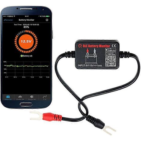 Testeur de batterie BM2 pour voiture, moniteur de batterie Bluetooth, analyseur de batterie 12 V, test de charge et de démarrage, tension pour téléphones Android et iOS (1/5)