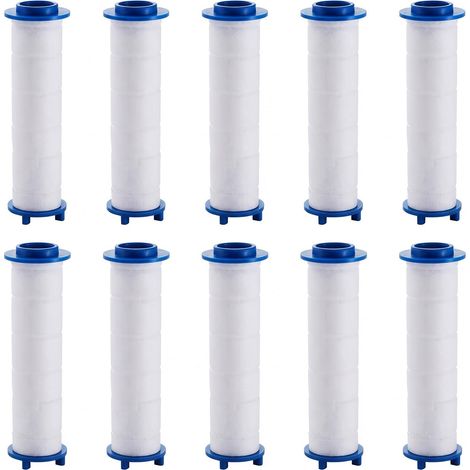 10 Pièces Filtre Pommeau de Douche 85mm, Filtre Douche Anti Calcaire en Coton PP Haute Densité, Cartouche Filtrante de Rechange pour Pommeau de Douche Filtrant, Purificateur d'eau Douche (1/5)