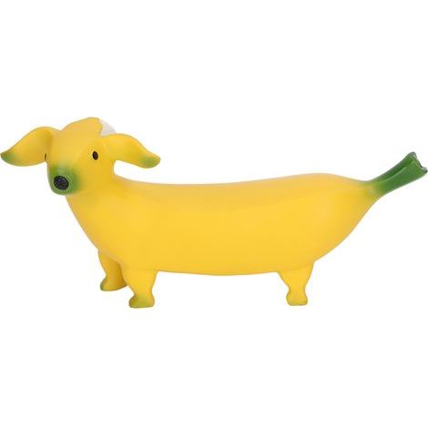Sculpture chien banane en résine, drôle et légère, décoration artistique pour maison/bureau, L 20x9cm (1/5)