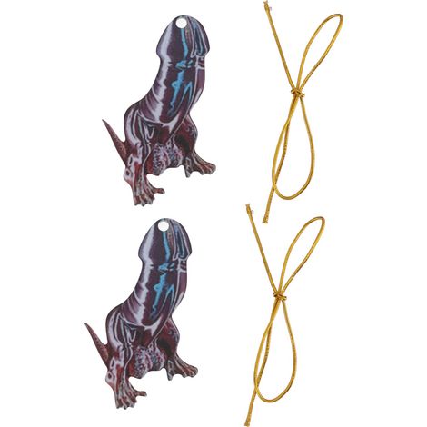 Lot de 2 suspensions acryliques T-Rex rigolotes, décoration créative pour voiture, maison et artisanat (1/5)