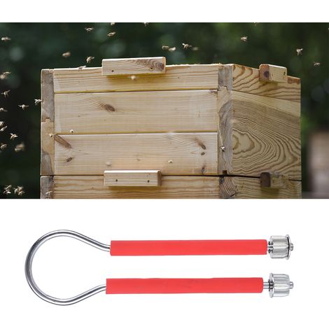 Tensor de alambre para marcos de colmena: accesorio profesional de apicultura fabricado en acero inoxidable, 21 cm, con ruedas metálicas y asas antideslizantes. (1/5)