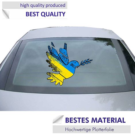 Autocollant colombe de la paix pour décoration intérieure, porte, frigo, vitre arrière voiture (lot). 10 pièces couleur image, taille unique. (1/5)