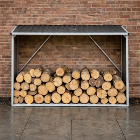 Abri Bûches Métal 2,6 Stères pour Bûches de 50 cm