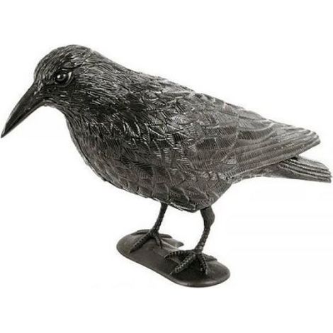 Effaroucheur Oiseaux - Silhouette Corbeau - 24 x 41 x 12 cm - Pour Balcon Jardin Terrasse - 1 Pièce