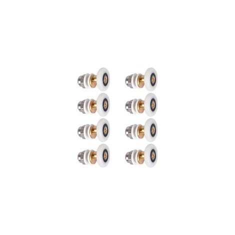 8 Pièces Roulettes Douche 25mm, Roulette Porte Coulissante Douche Roulement pour Porte de Douche