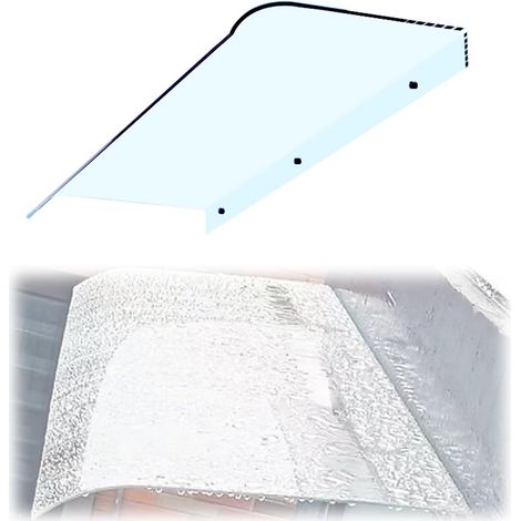 Auvent de Portede Moderne,Marquise Solaire Abri en Polycarbonate,Auvent Marquise de 3,5mm d'Épaisseur,Abri Contre La Pluie avec Protection UV,pour Extérieure,Transparent (40x70cm/16 x28)