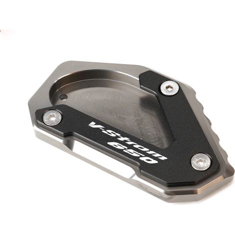 (Titanium-Vstrom) Compatible avec SUZUKI V-STROM 650/XT VSTROM 650 DL650 2004-2022 2021 - Béquille latérale CNC - Extension de béquille - Plaque de support maxpower (1/4)